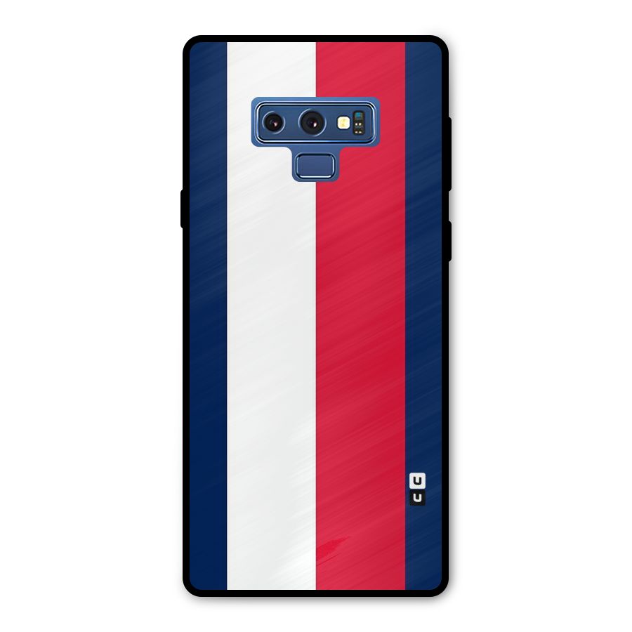 Electric Colors Stripe Metal Back Case for Galaxy Note 9