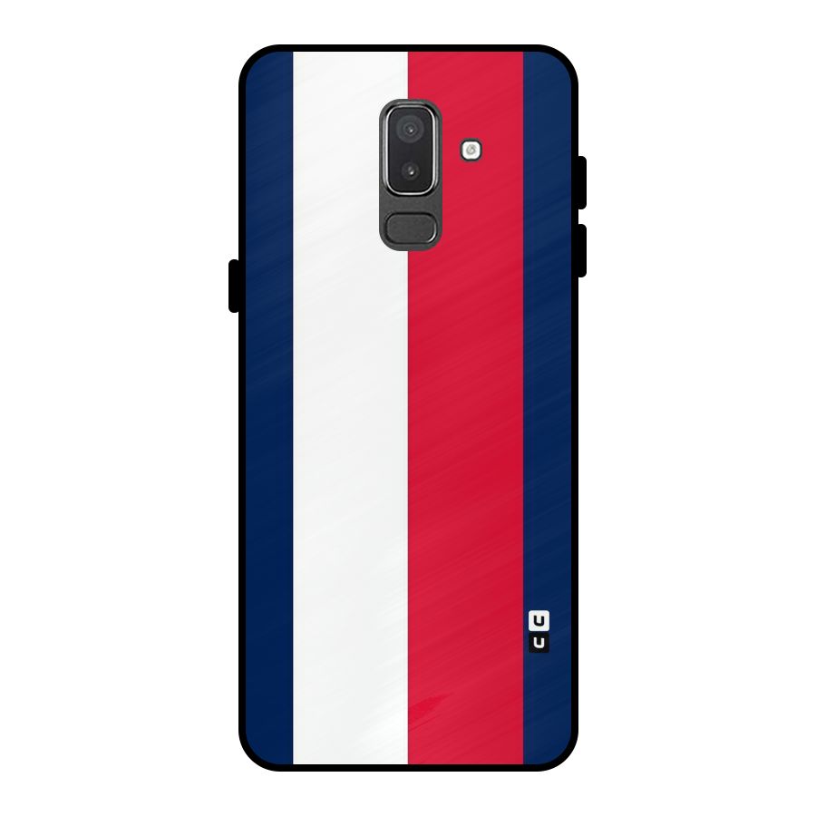 Electric Colors Stripe Metal Back Case for Galaxy On8 (2018)