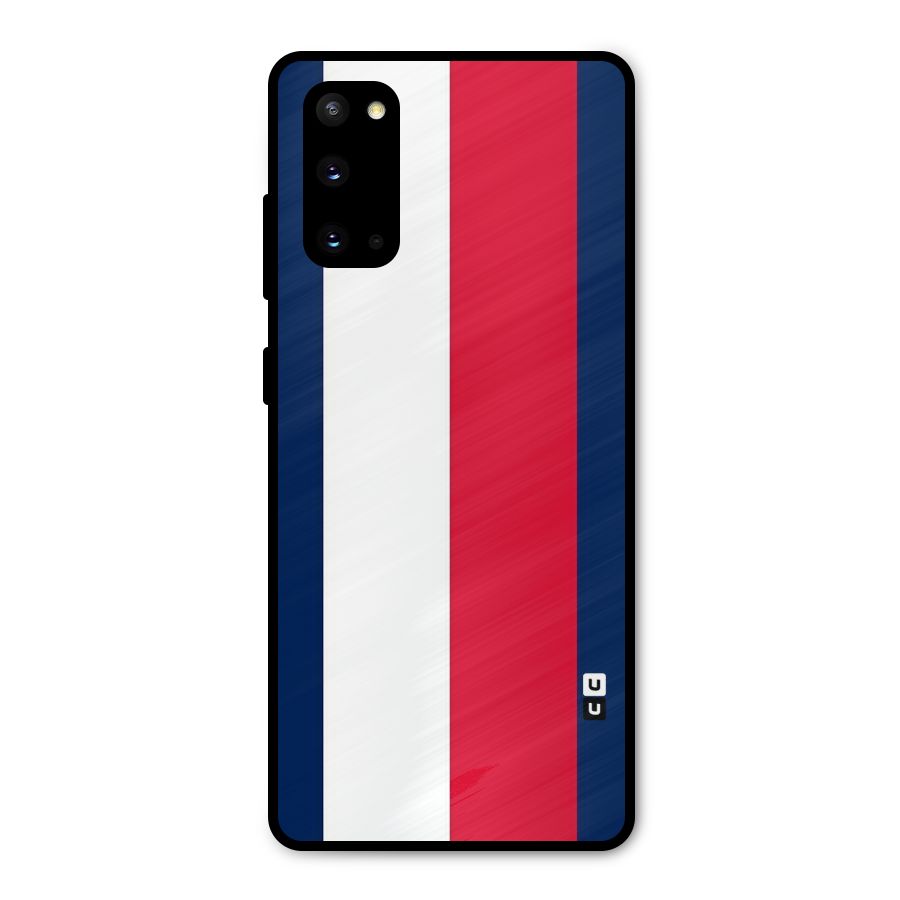 Electric Colors Stripe Metal Back Case for Galaxy S20