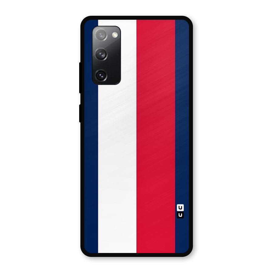 Electric Colors Stripe Metal Back Case for Galaxy S20 FE 5G