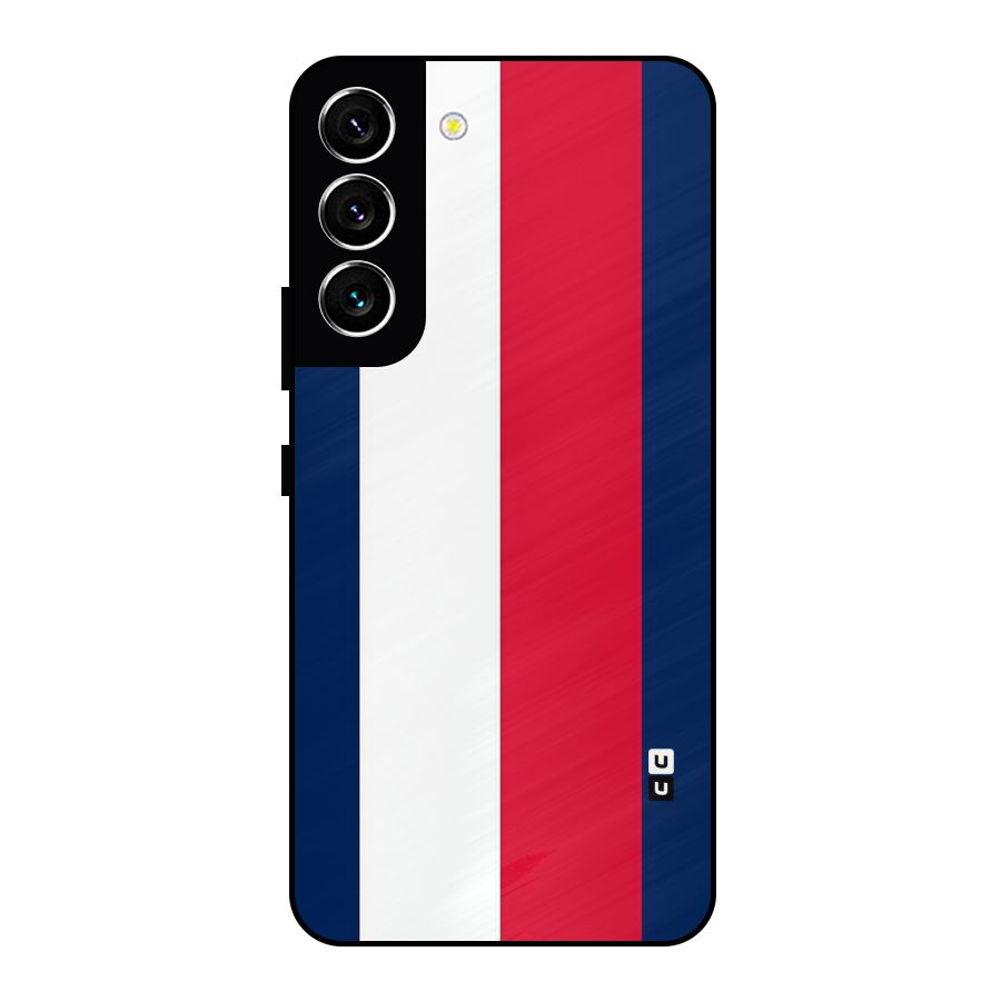 Electric Colors Stripe Metal Back Case for Galaxy S22 5G