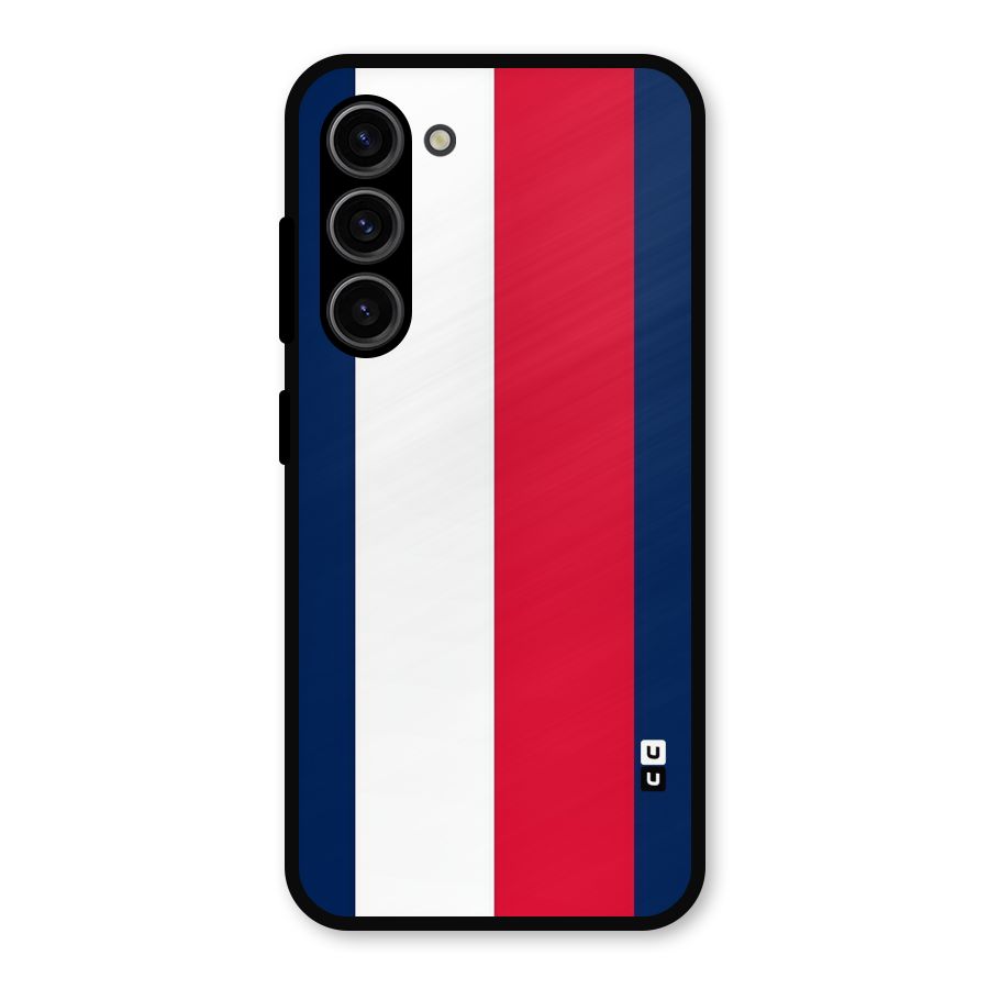 Electric Colors Stripe Metal Back Case for Galaxy S23