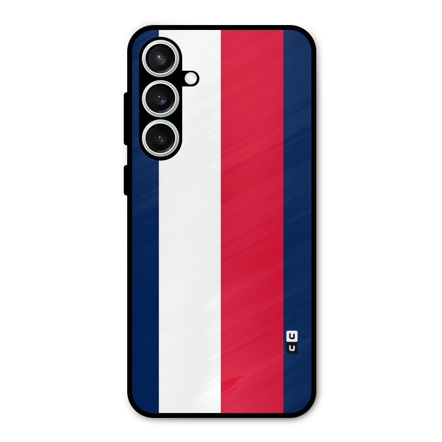 Electric Colors Stripe Metal Back Case for Galaxy S23 FE