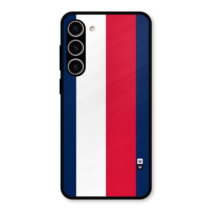 Electric Colors Stripe Metal Back Case for Galaxy S23 Plus