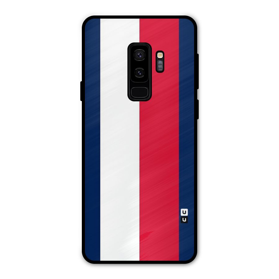 Electric Colors Stripe Metal Back Case for Galaxy S9 Plus