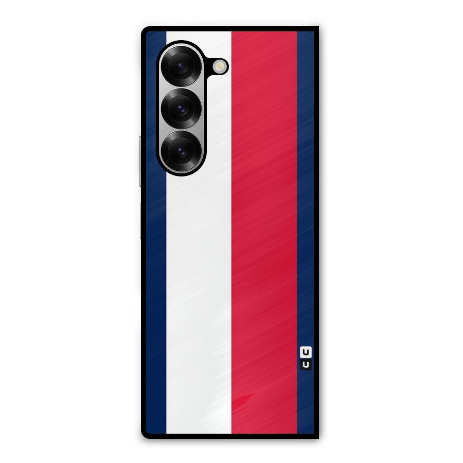 Electric Colors Stripe Metal Back Case for Galaxy Z Fold6
