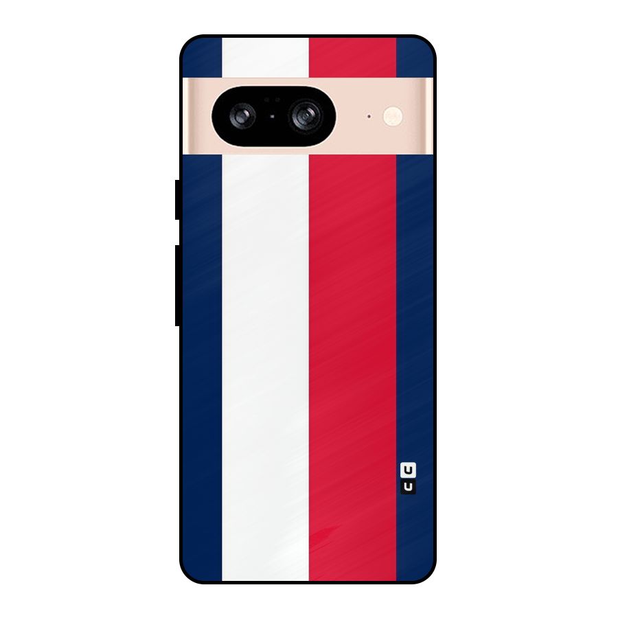 Electric Colors Stripe Metal Back Case for Google Pixel 8