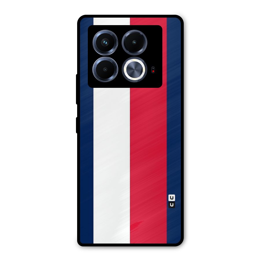 Electric Colors Stripe Metal Back Case for Infinix Note 40 5G
