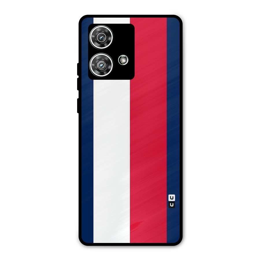Electric Colors Stripe Metal Back Case for Motorola Edge 40 Neo