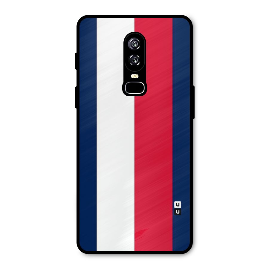 Electric Colors Stripe Metal Back Case for OnePlus 6