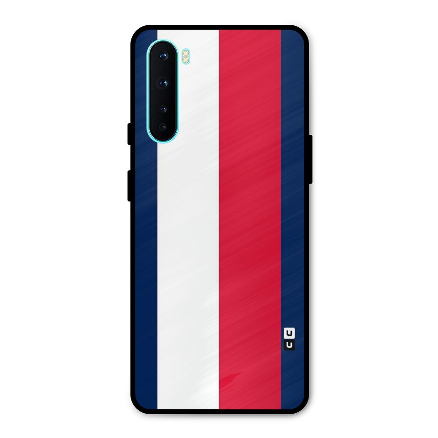 Electric Colors Stripe Metal Back Case for OnePlus Nord
