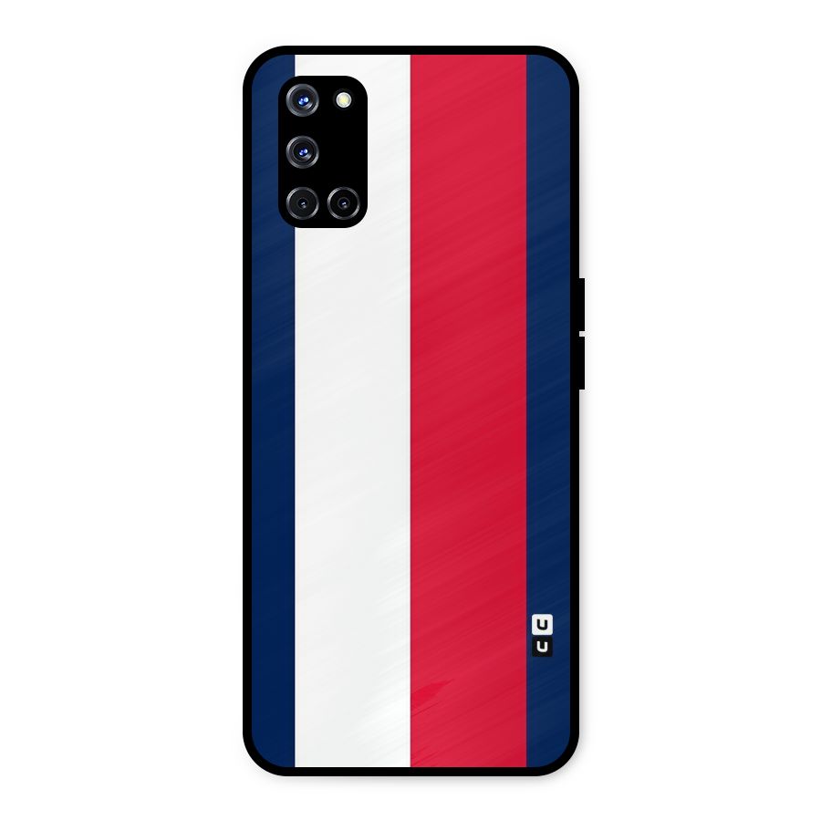 Electric Colors Stripe Metal Back Case for Oppo A52