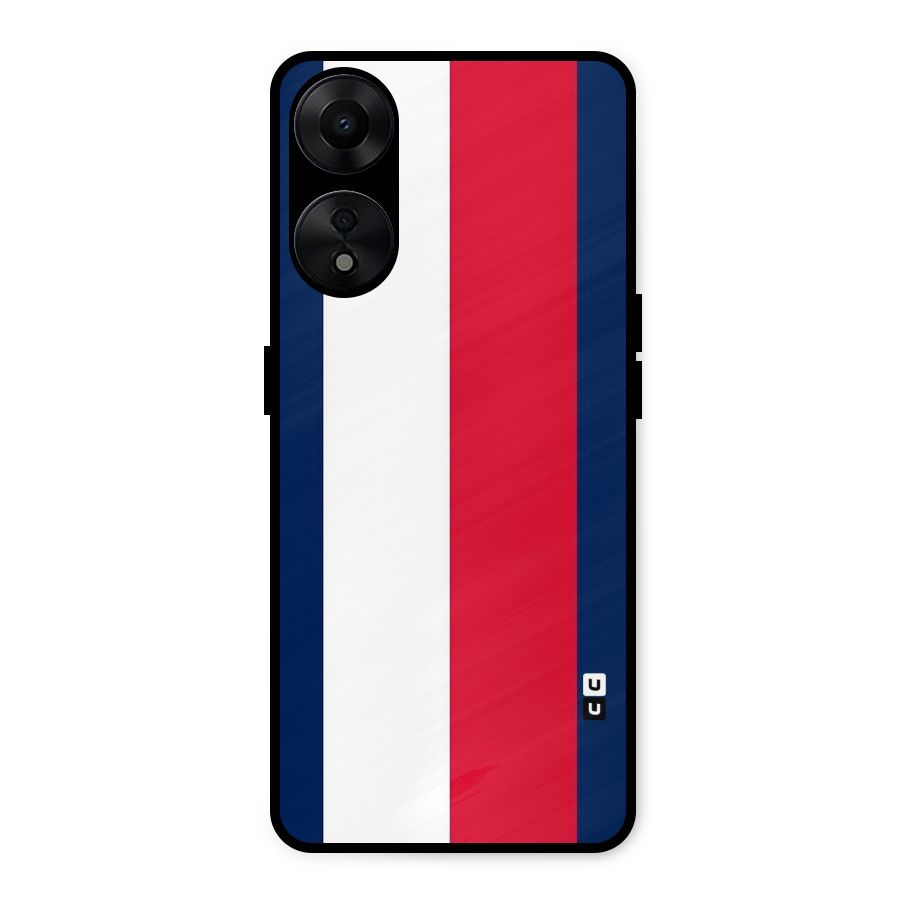 Electric Colors Stripe Metal Back Case for Oppo A78 5G
