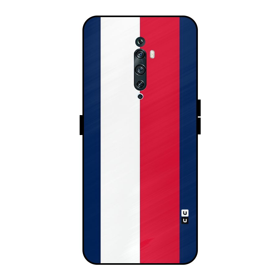 Electric Colors Stripe Metal Back Case for Oppo Reno2 Z