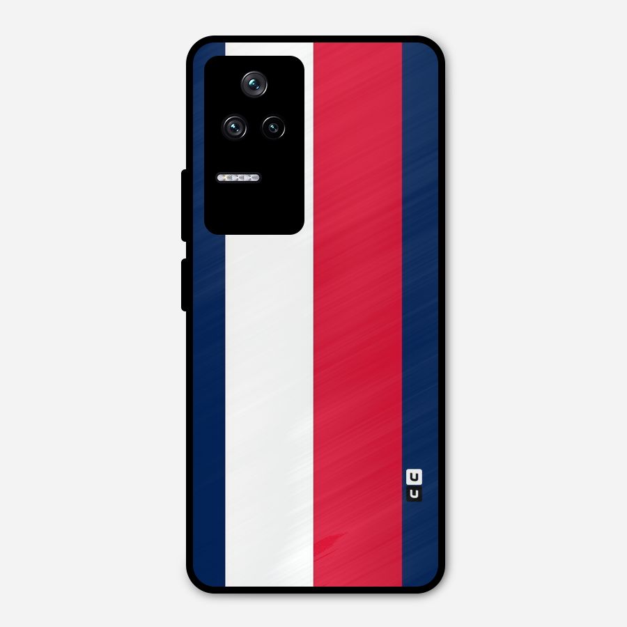 Electric Colors Stripe Metal Back Case for Poco F4 5G