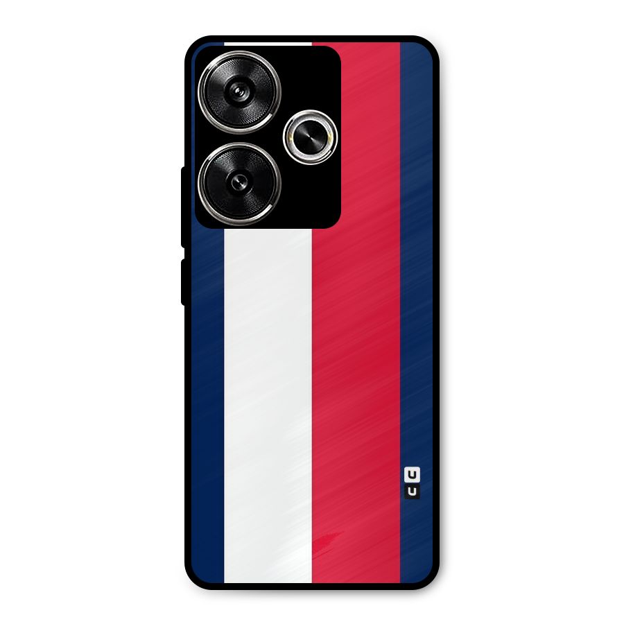 Electric Colors Stripe Metal Back Case for Poco F6