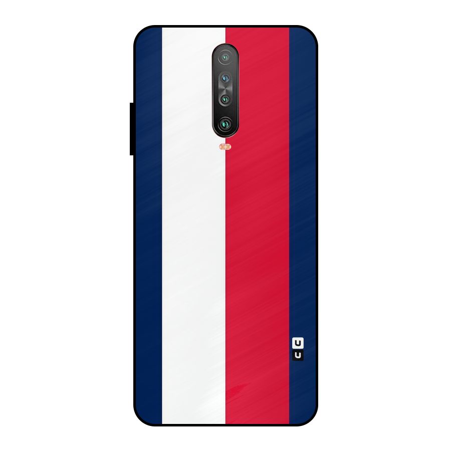 Electric Colors Stripe Metal Back Case for Poco X2