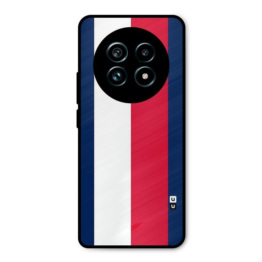 Electric Colors Stripe Metal Back Case for Realme 13 Pro Plus