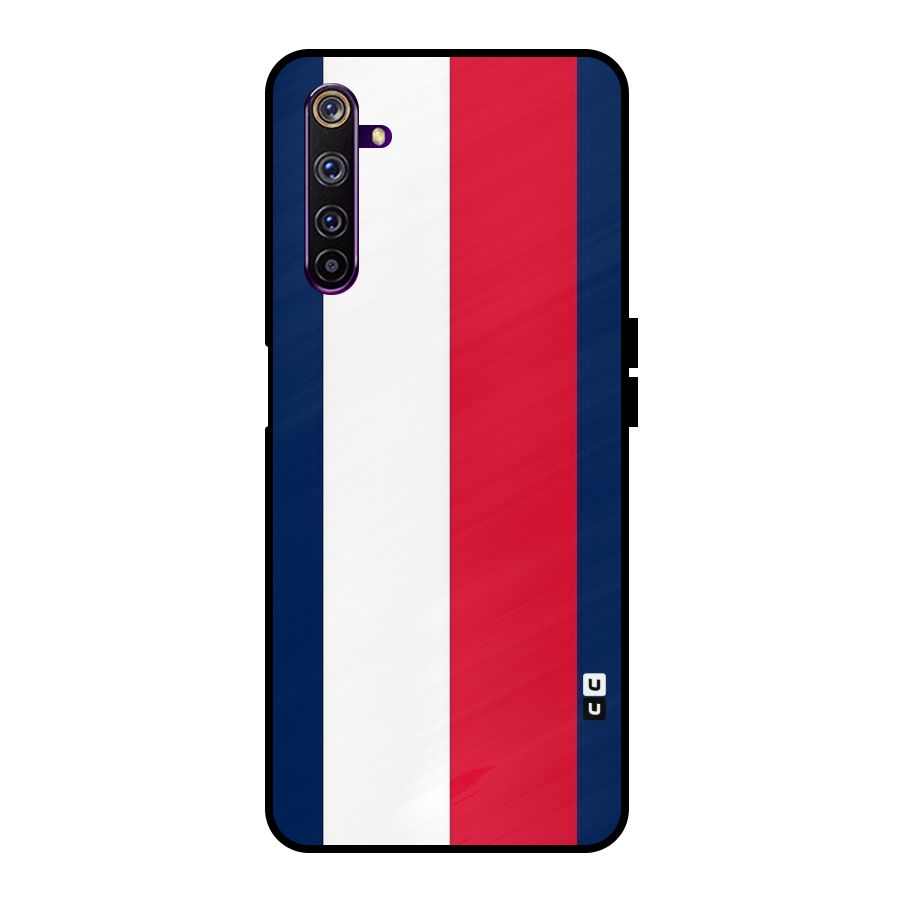Electric Colors Stripe Metal Back Case for Realme 6 Pro
