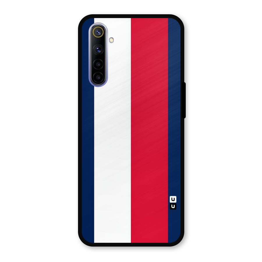 Electric Colors Stripe Metal Back Case for Realme 6i