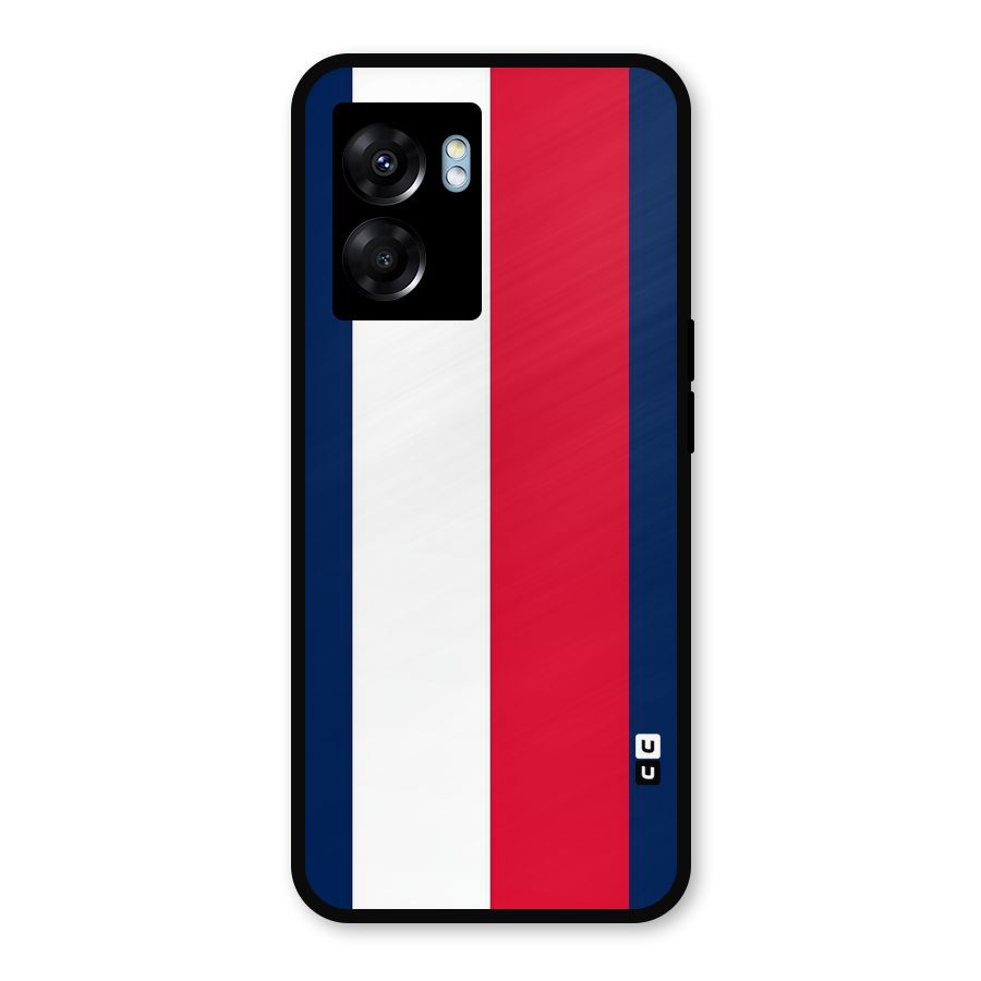 Electric Colors Stripe Metal Back Case for Realme Narzo 50 5G
