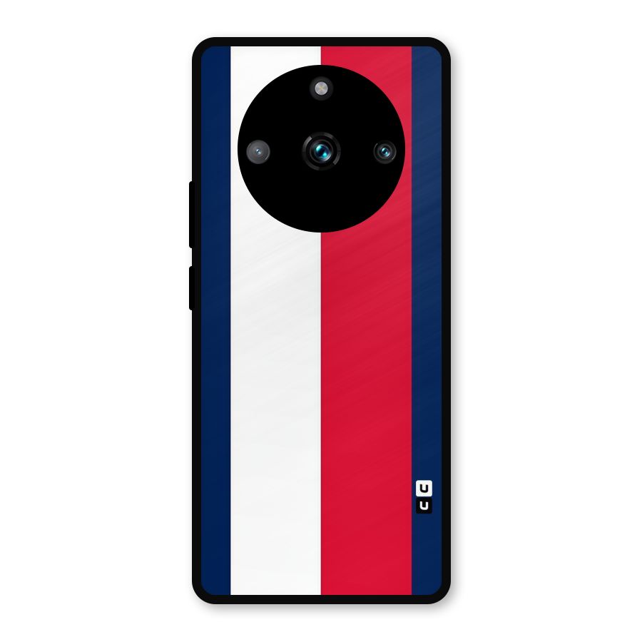 Electric Colors Stripe Metal Back Case for Realme Narzo 60 Pro