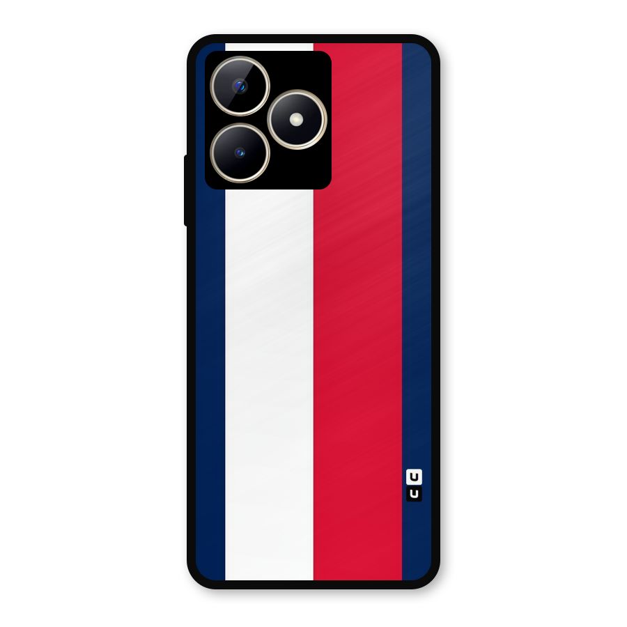 Electric Colors Stripe Metal Back Case for Realme Narzo N53