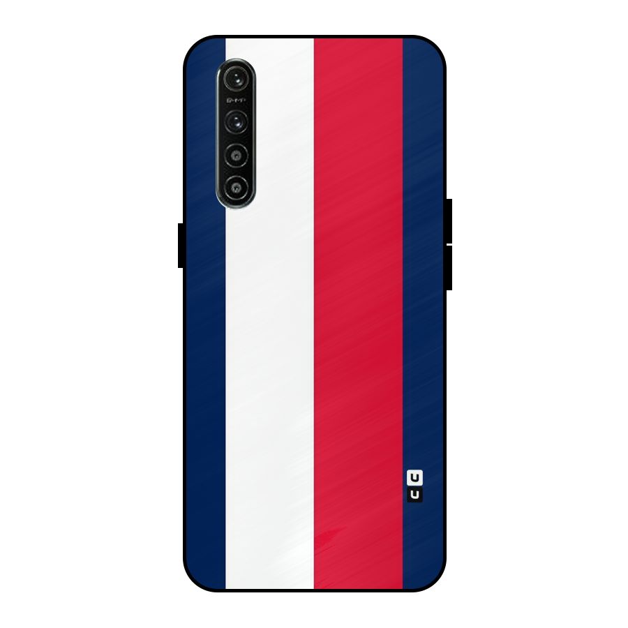 Electric Colors Stripe Metal Back Case for Realme XT