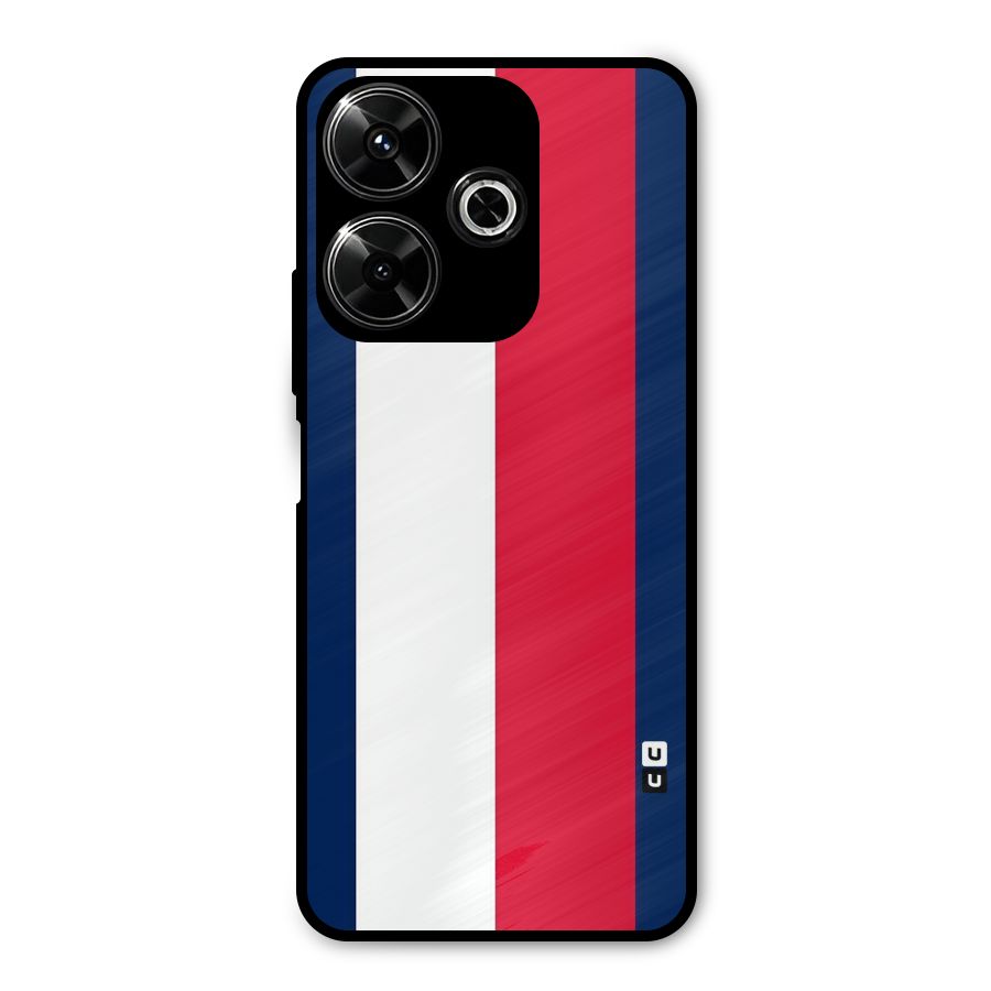 Electric Colors Stripe Metal Back Case for Redmi 13 5G