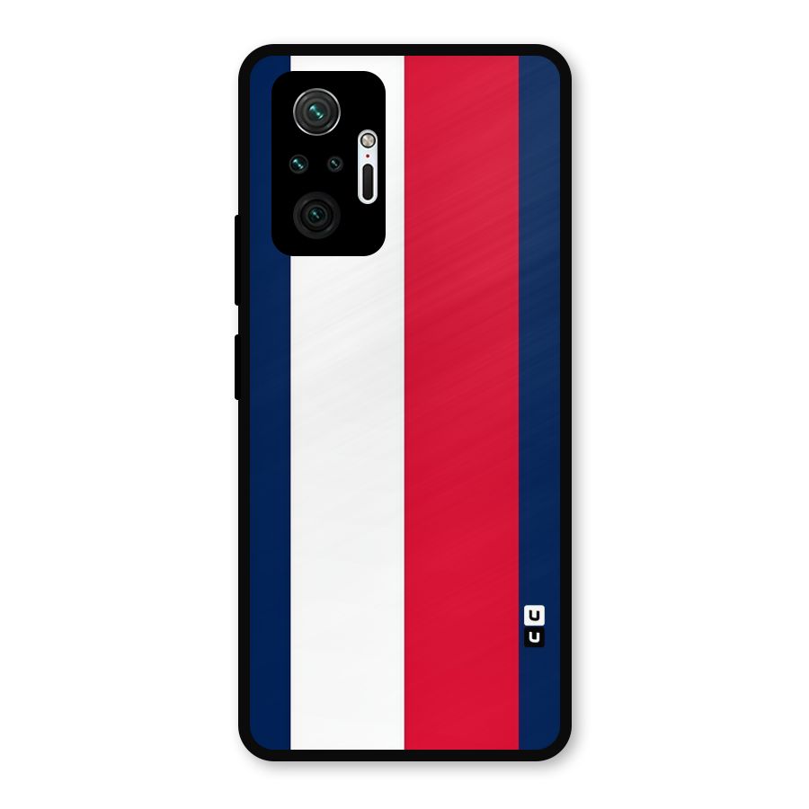 Electric Colors Stripe Metal Back Case for Redmi Note 10 Pro Max