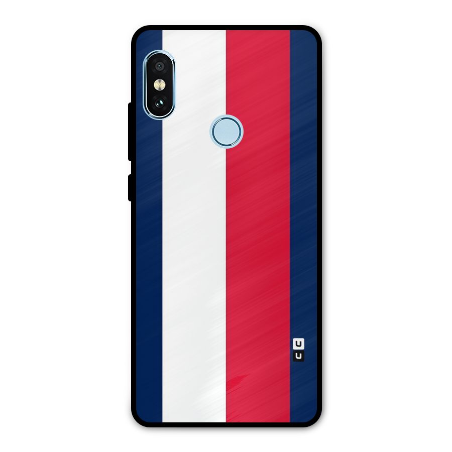 Electric Colors Stripe Metal Back Case for Redmi Note 5 Pro