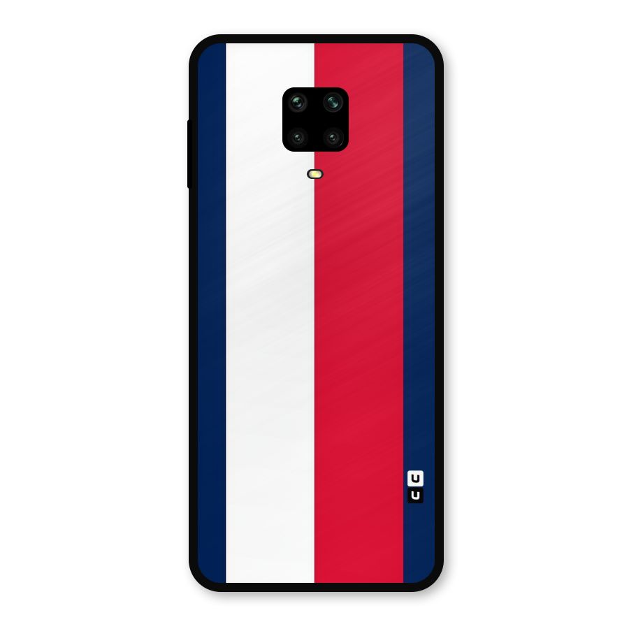 Electric Colors Stripe Metal Back Case for Redmi Note 9 Pro Max