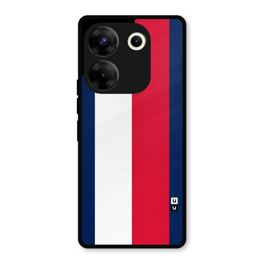 Electric Colors Stripe Metal Back Case for Tecno Camon 20
