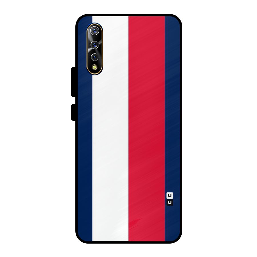 Electric Colors Stripe Metal Back Case for Vivo S1