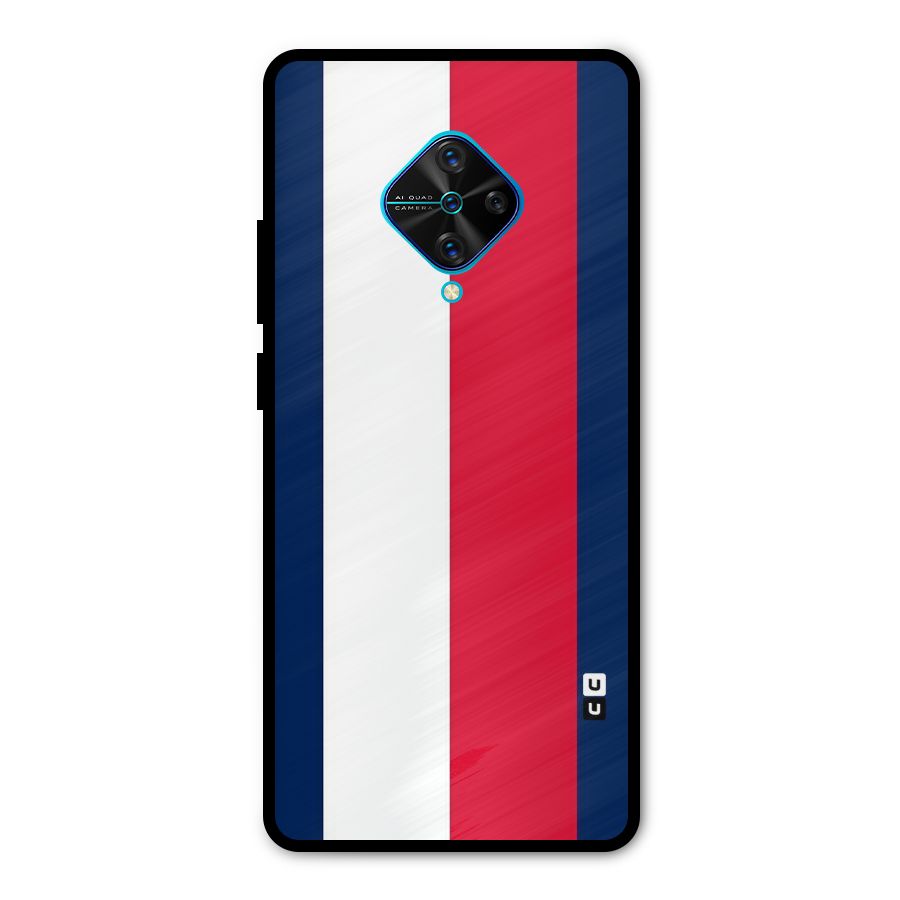 Electric Colors Stripe Metal Back Case for Vivo S1 Pro