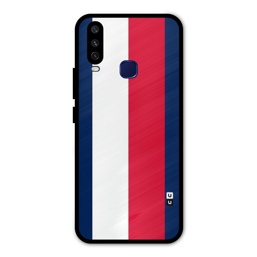 Electric Colors Stripe Metal Back Case for Vivo V17