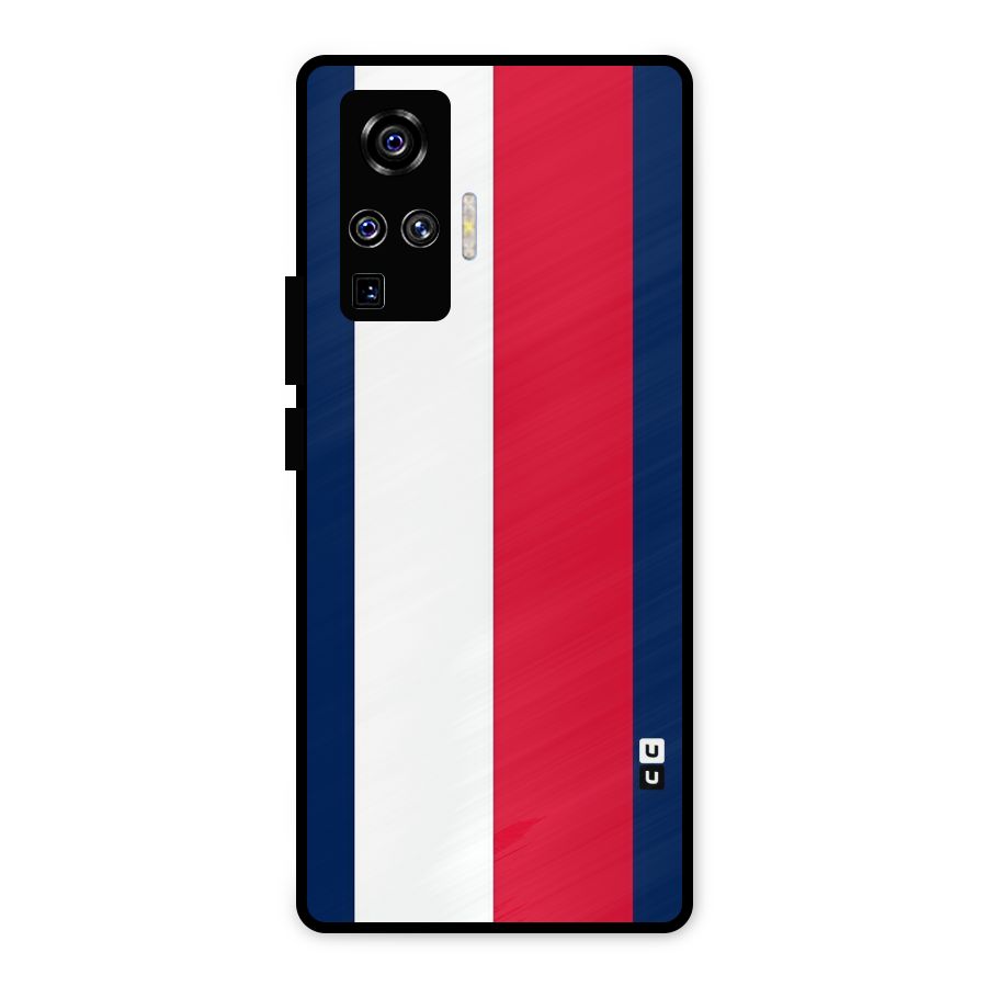 Electric Colors Stripe Metal Back Case for Vivo X50 Pro