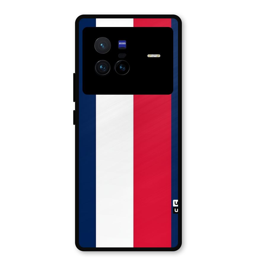 Electric Colors Stripe Metal Back Case for Vivo X80