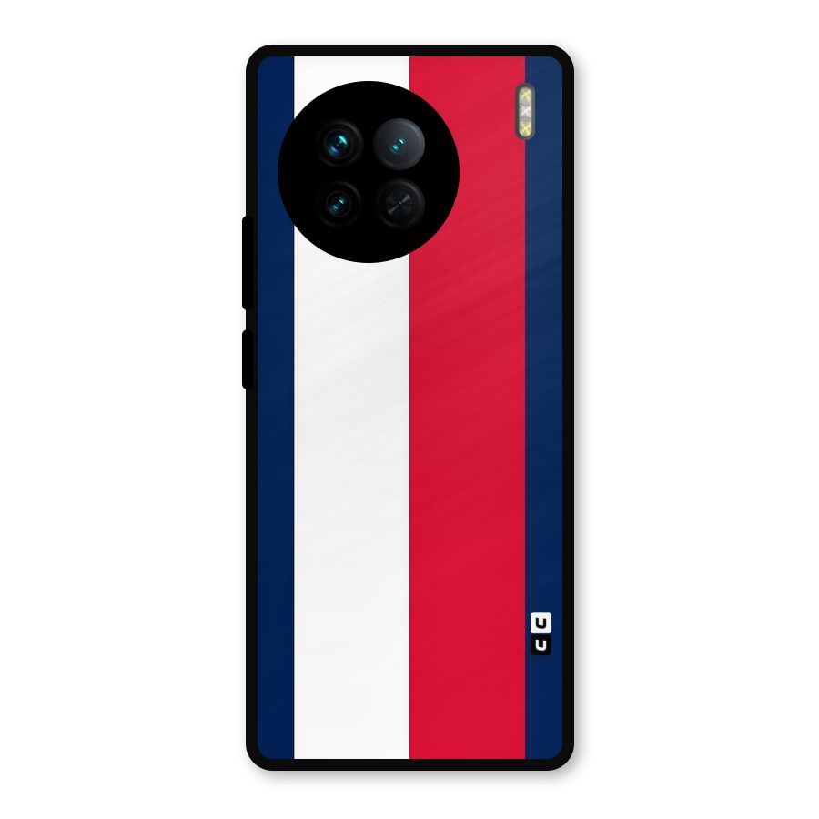 Electric Colors Stripe Metal Back Case for Vivo X90