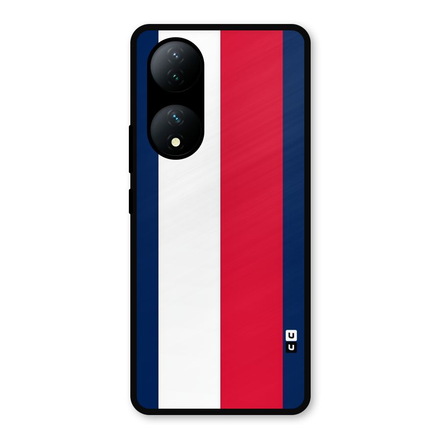 Electric Colors Stripe Metal Back Case for Vivo Y100a