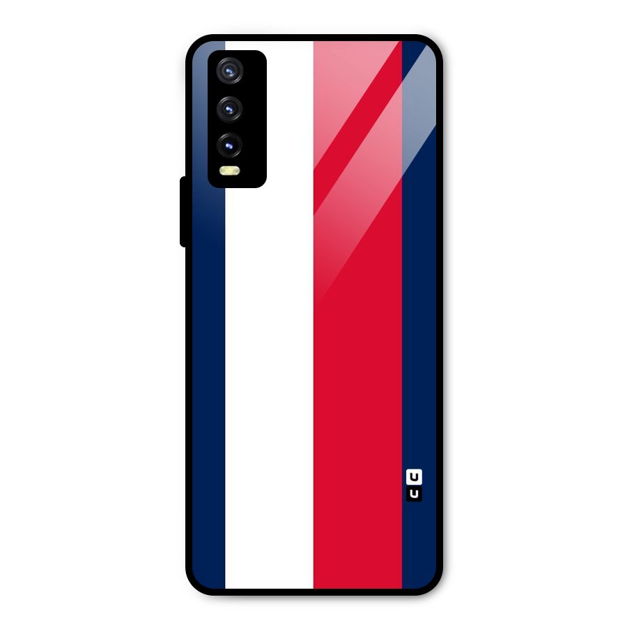 Electric Colors Stripe Metal Back Case for Vivo Y20g