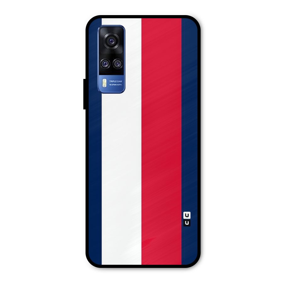 Electric Colors Stripe Metal Back Case for Vivo Y31