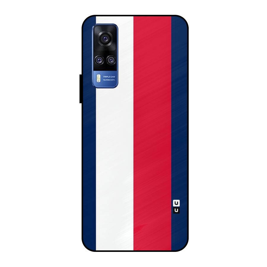 Electric Colors Stripe Metal Back Case for Vivo Y51