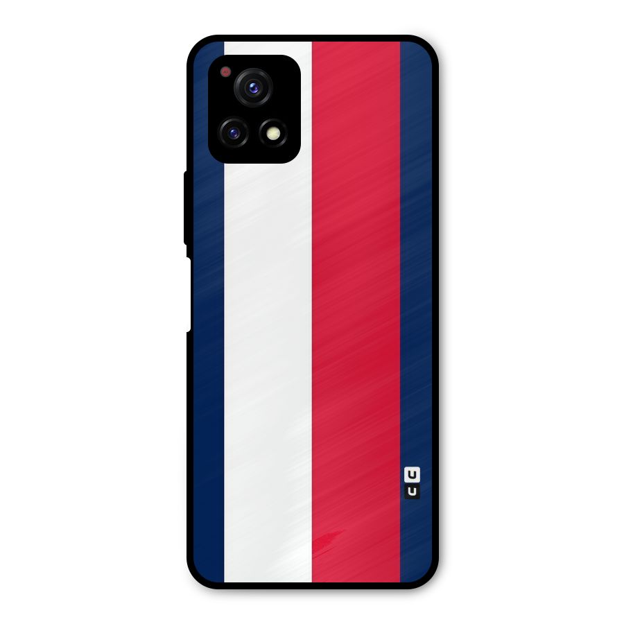 Electric Colors Stripe Metal Back Case for Vivo Y72 5G