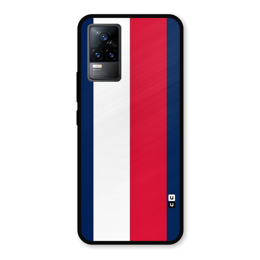 Electric Colors Stripe Metal Back Case for Vivo Y73