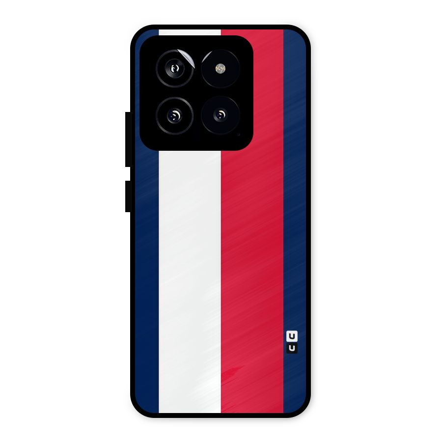 Electric Colors Stripe Metal Back Case for Xiaomi 14