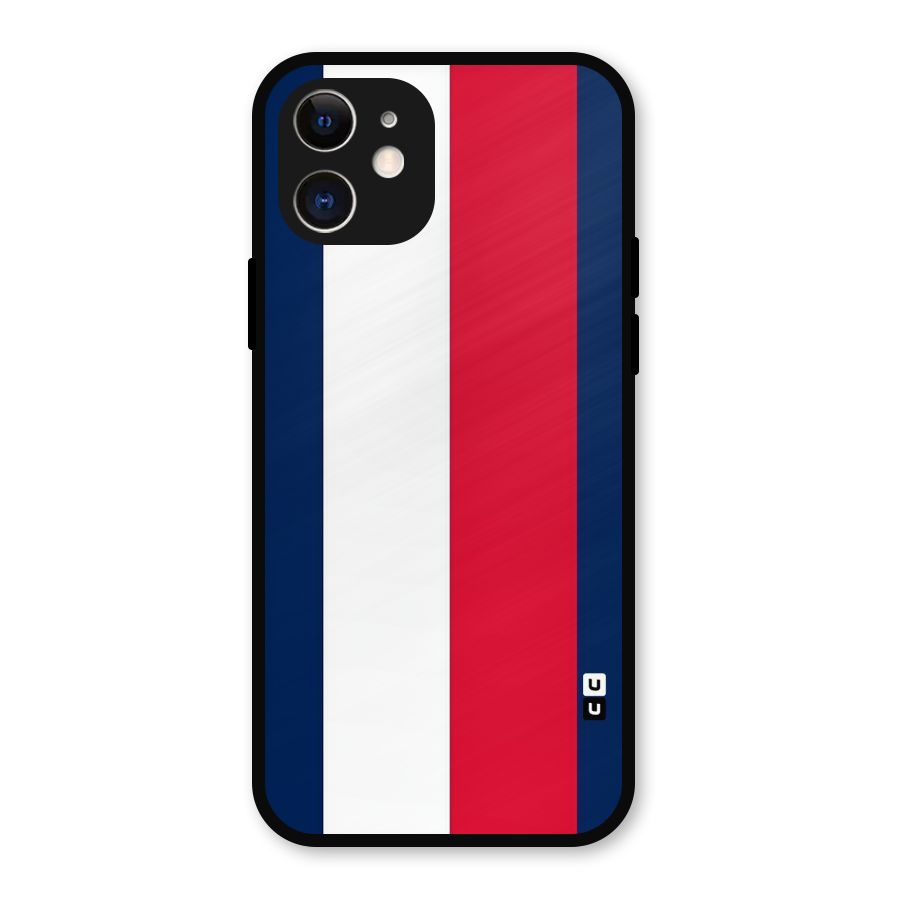 Electric Colors Stripe Metal Back Case for iPhone 12