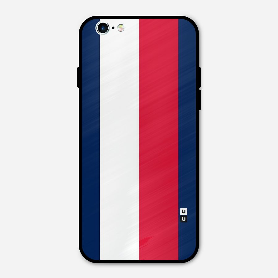 Electric Colors Stripe Metal Back Case for iPhone 6 6s