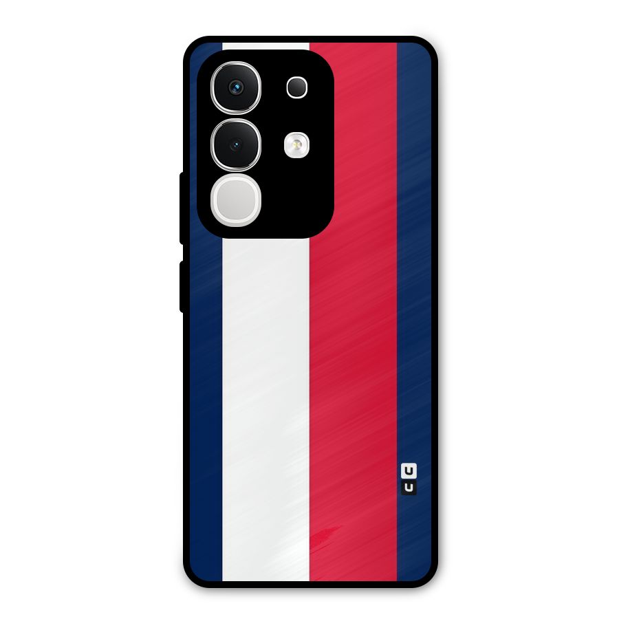 Electric Colors Stripe Metal Back Case for iQOO Z10x