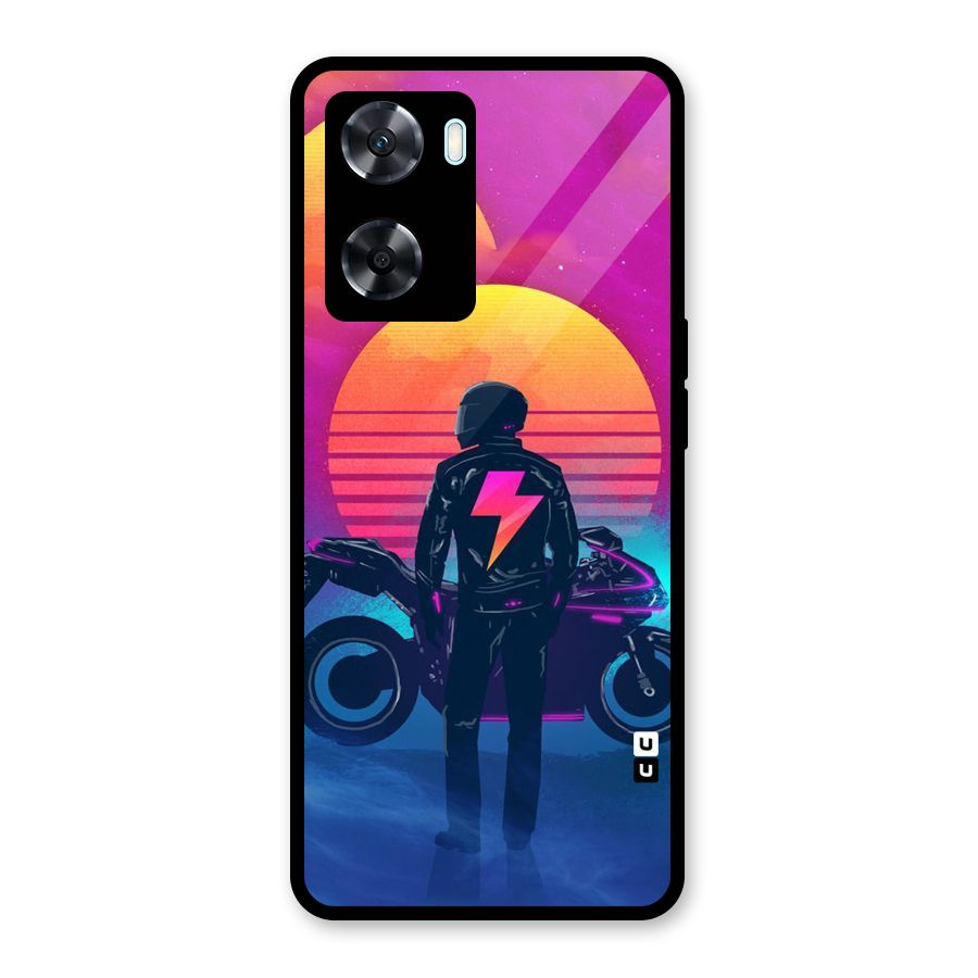Electric Ride Glass Back Case for Oppo A77s